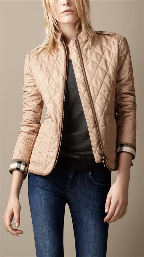 burberry brit quilted womens jacket|Burberry diamond quilted jacket women's.